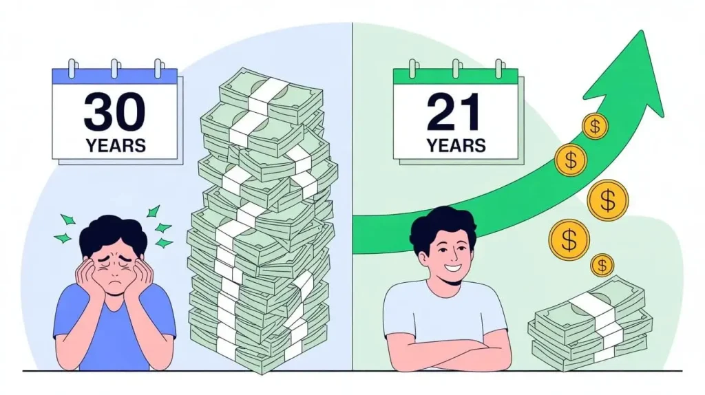 Visual comparison showing how extra loan payments reduce total interest paid and years to payoff